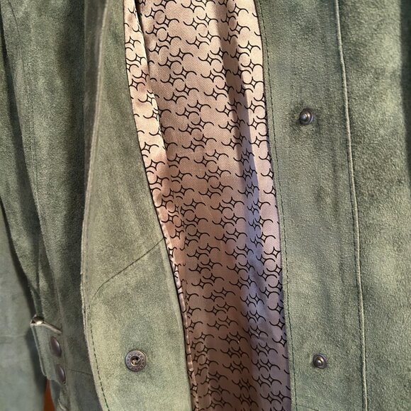 00s Green Brazilian Doma Suede coat - Picture 6 of 6